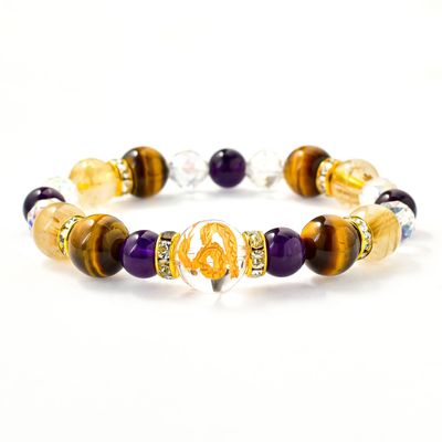 活力を高める！グリーンタイガーアイ＆ルチルクォーツブレスレット