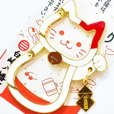 良縁招来・縁結び カラビナ招き猫 旅守り