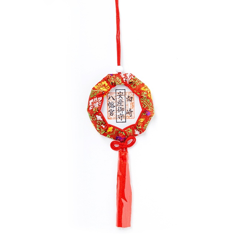 安産鏡型お守り ご神鏡の形　神社で祈願・祓い清め済み