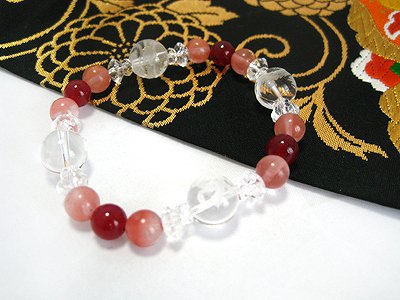 【キングローズ(南米紫檀)】【ターコイズ】【ボタンカット水晶】ブレスレット キングローズ(南米紫檀)】【ターコイズ】【ボタンカット水晶