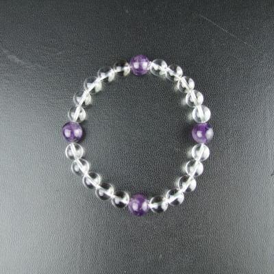 メンズ★MEN'S【アメジスト】使用★恋愛成就パワーストーンブレスレット★白崎八幡宮手作りお守り★