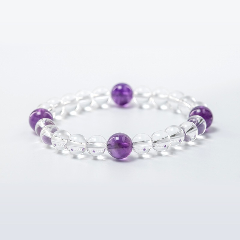 メンズ★MEN'S【アメジスト】使用★恋愛成就パワーストーンブレスレット★白崎八幡宮手作りお守り★