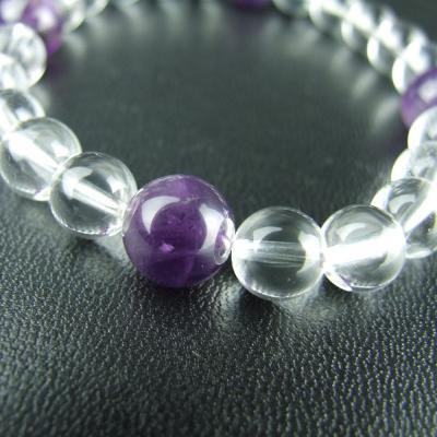 メンズ★MEN'S【アメジスト】使用★恋愛成就パワーストーンブレスレット★白崎八幡宮手作りお守り★