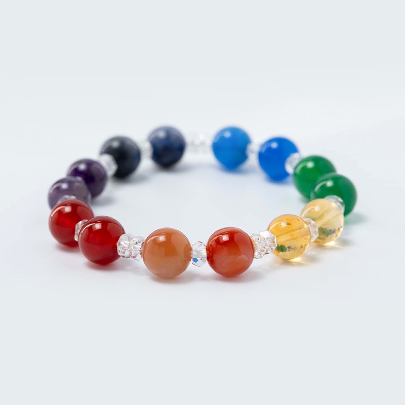 開運・厄除け 七色メンズパワーストーンブレスレット 神社で祈願済み