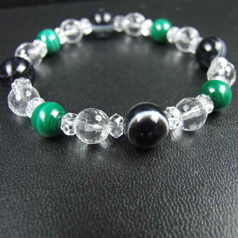 厄除開運ブレスレットお守り（レディース）【天眼石＆マラカイト