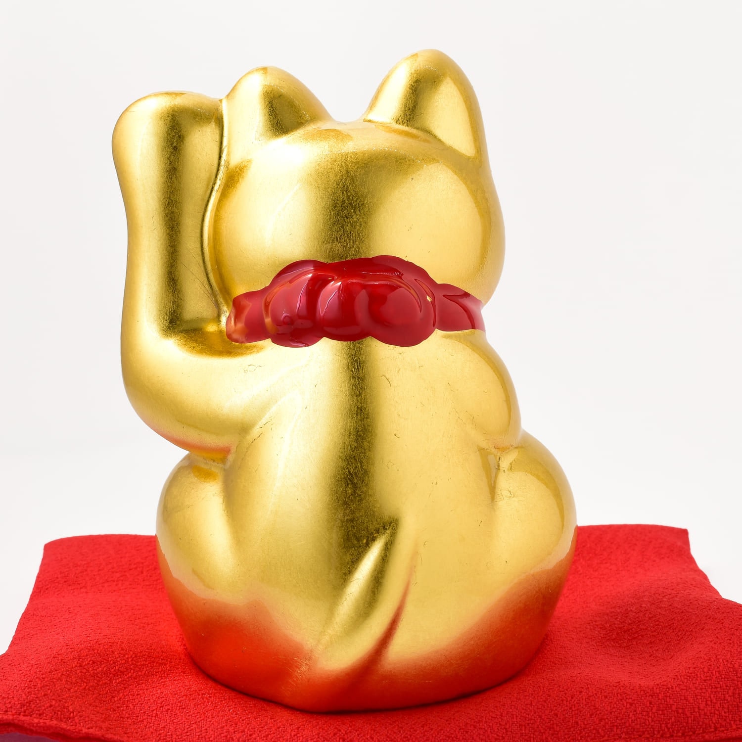招き猫【純金箔】 招財金猫（まねきんねこ） 金運/置物/開運/風水