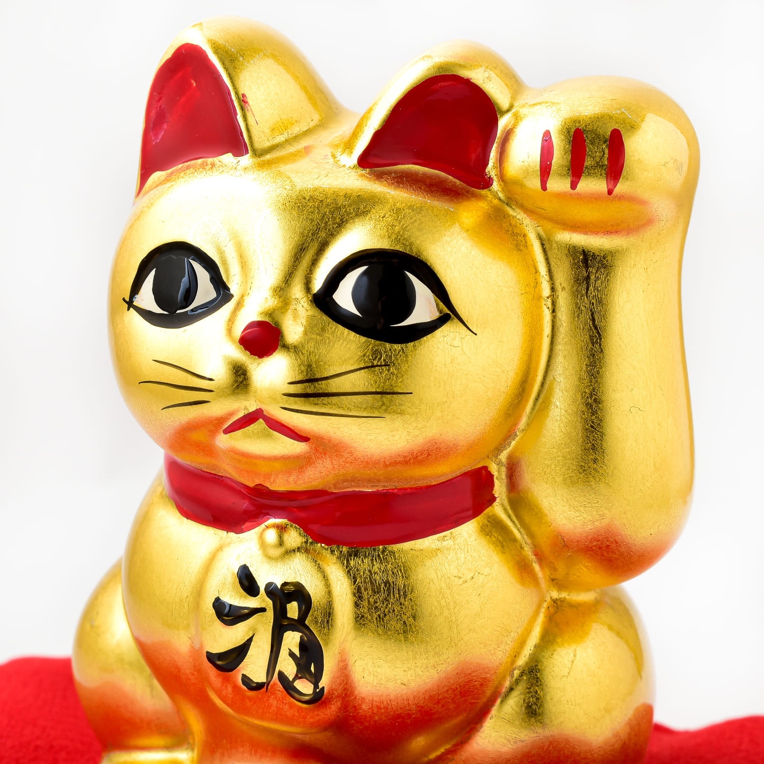 招き猫【純金箔】 招財金猫（まねきんねこ） 金運/置物/開運/風水