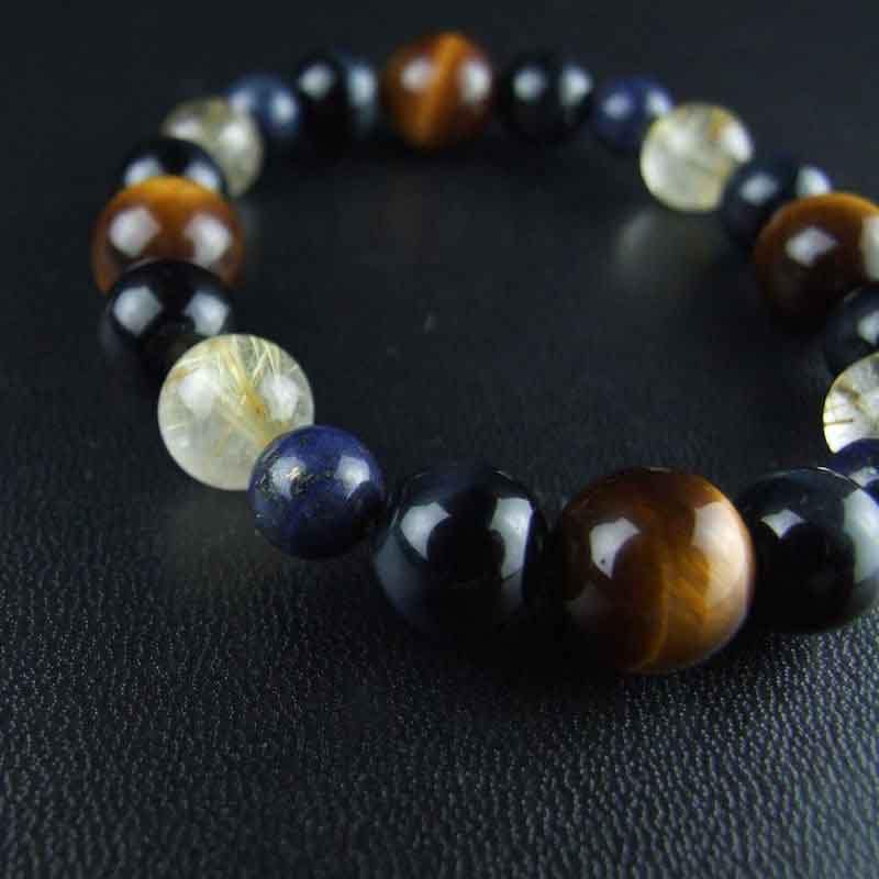 ルチルクォーツラピスラズリ四神彫り19〜20ミリブレス　約17.5~18センチ‼️ ルチルクォーツラピスラズリ四神彫り19〜20ミリブレス約17.5~18センチ‼️