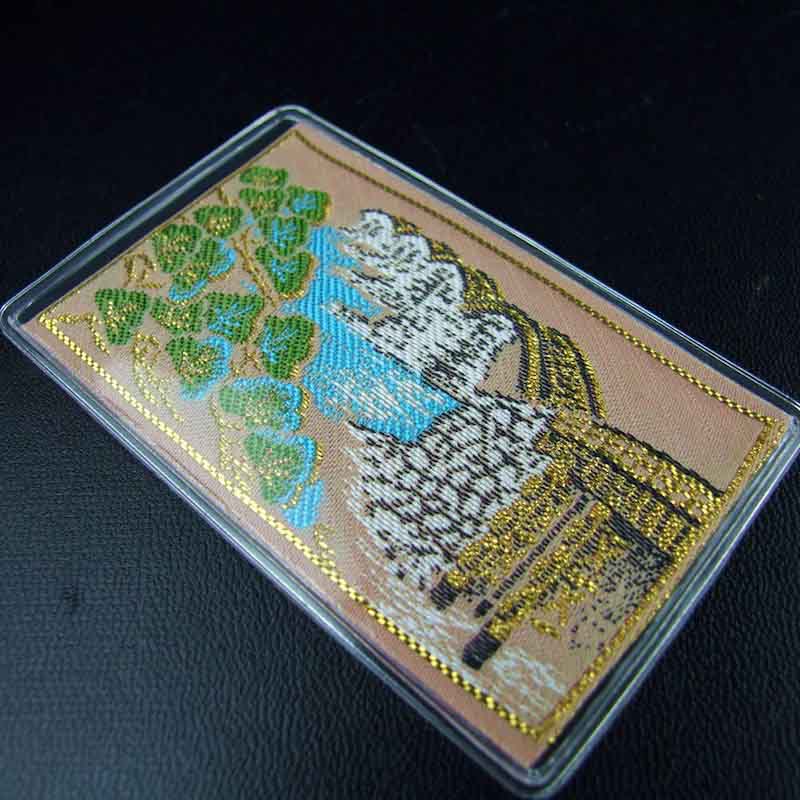 交通安全 錦帯橋 鳳凰 お守り（ベージュ）カードタイプ｜白崎八幡宮