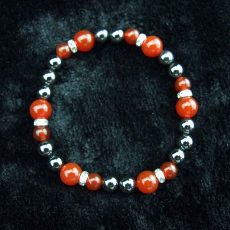 風水 六瓢（無病）パワーストーンブレスレット レディース 赤めのう