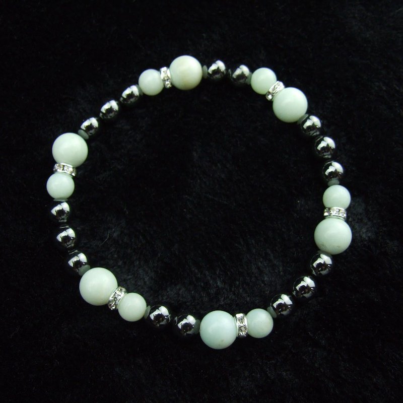 風水 六瓢（無病）パワーストーンブレスレット メンズ アマゾナイト