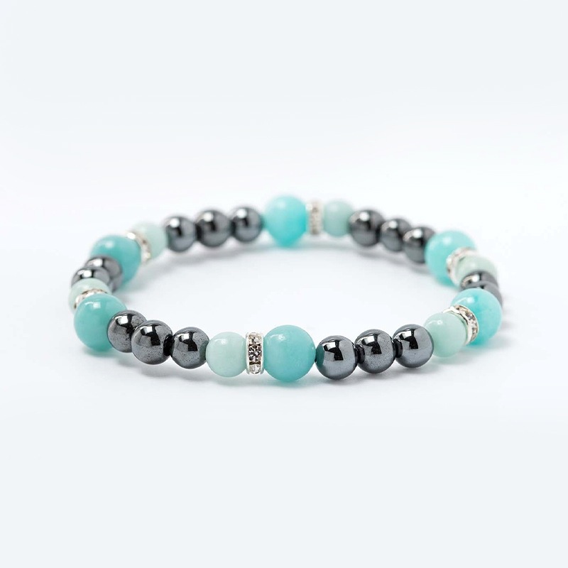 風水 六瓢（無病）パワーストーンブレスレット メンズ アマゾナイト