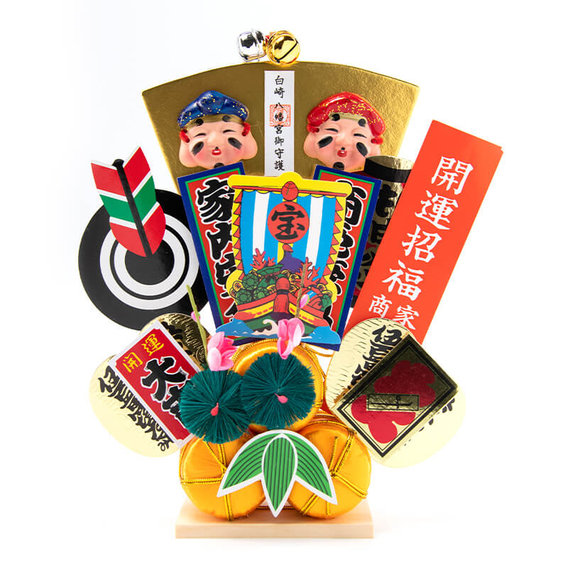 三つ俵 二福神・俵飾り  縁起物/開運招福/金運隆昌/商売繁昌/家内安全/交通安全/OP-0287　神社で祈願済み