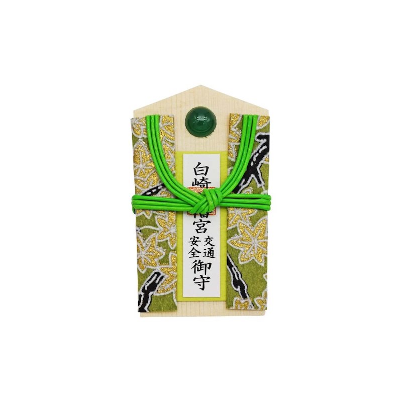 交通安全 パワーストーン埋込み型お守り（緑瑪瑙）｜白崎八幡宮