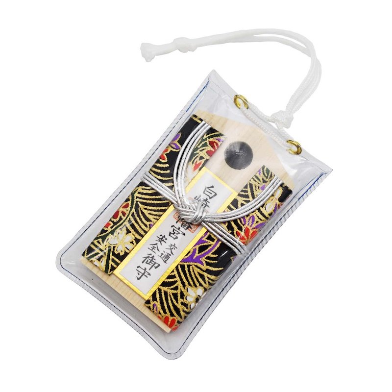 交通安全 パワーストーン埋込み型お守り（黒曜石）｜白崎八幡宮