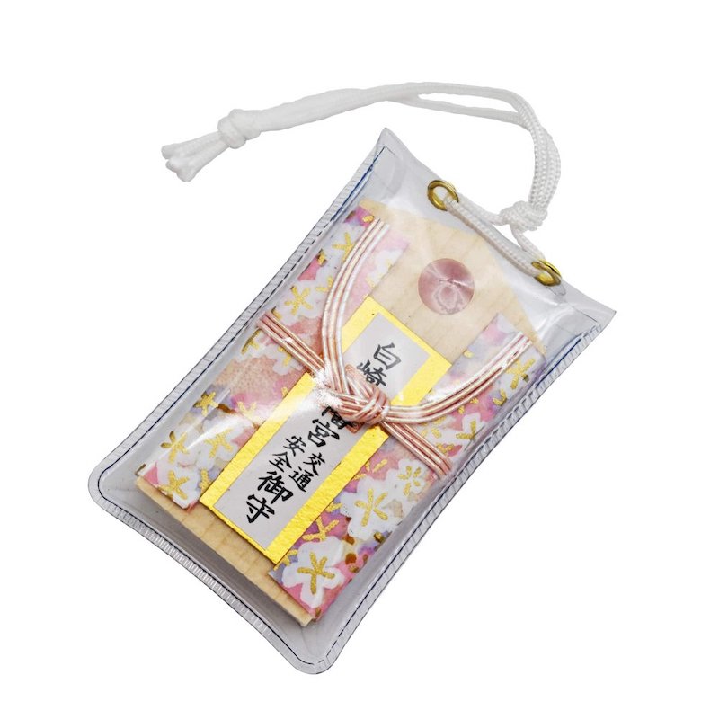 交通安全 パワーストーン埋込み型お守り（ローズクォーツ）｜白崎八幡宮