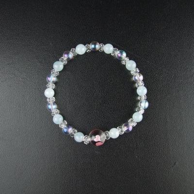 ダブルハートレディースブレスレットお守り アクアマリン｜白崎八幡宮