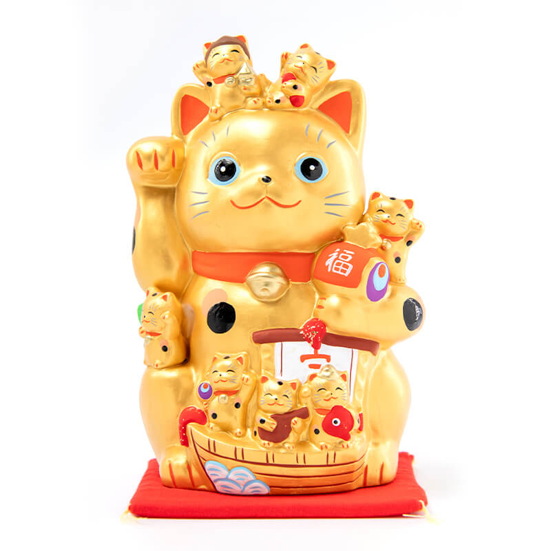 招き猫【七福神】　金運/置物/開運/風水　神社で祈願済み