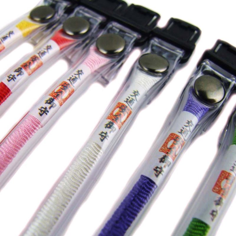 交通安全お守り 自転車守・バイク守 パープル（ループタイプ）｜白崎八幡宮