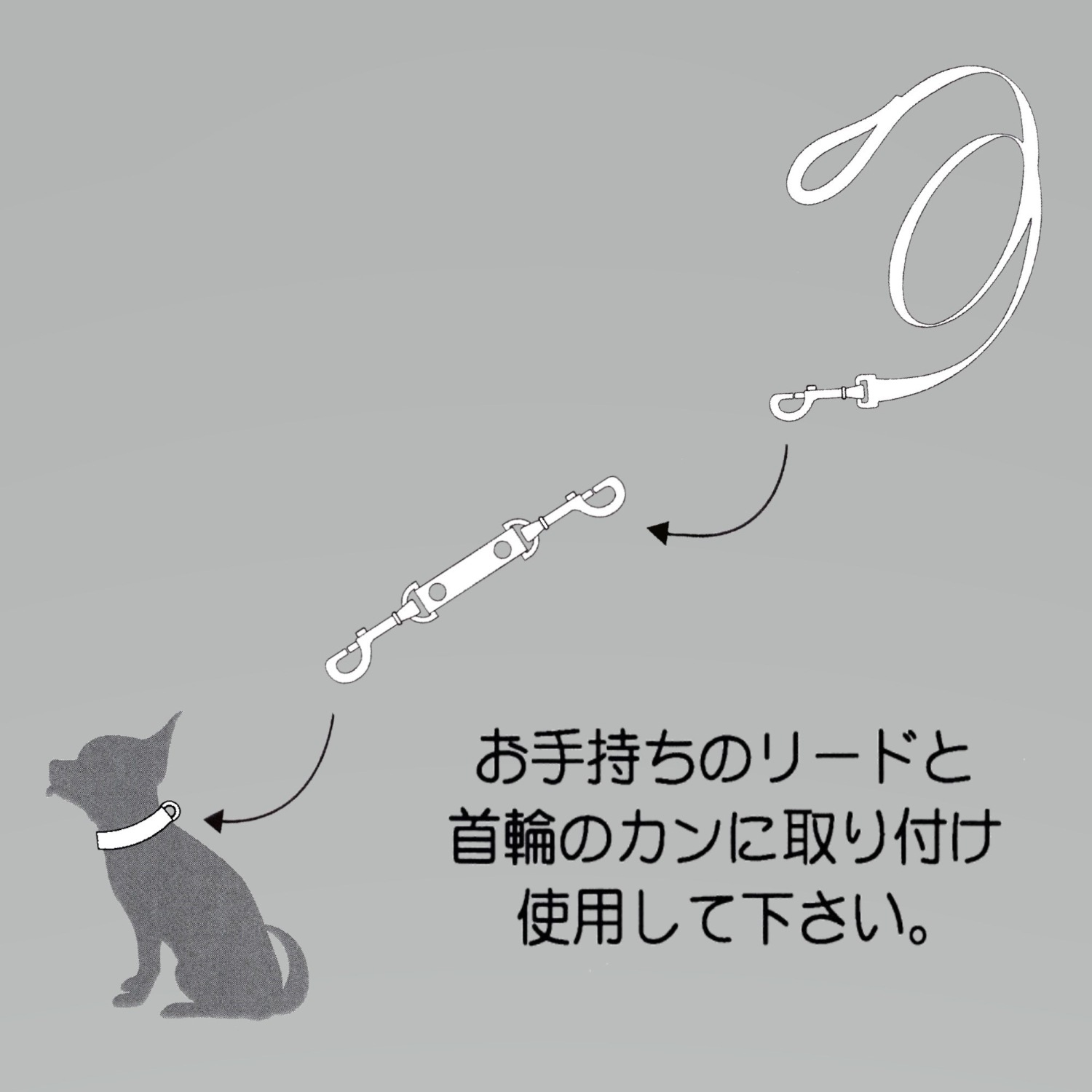 ペットのためのお守り　おさんぽリードお守り　【赤】　本革製