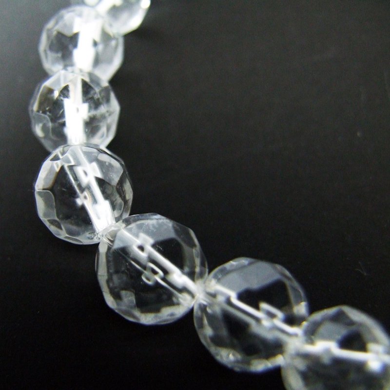 水晶 64面ミラーカットパワーストーンブレスレット 8mm｜白崎八幡宮