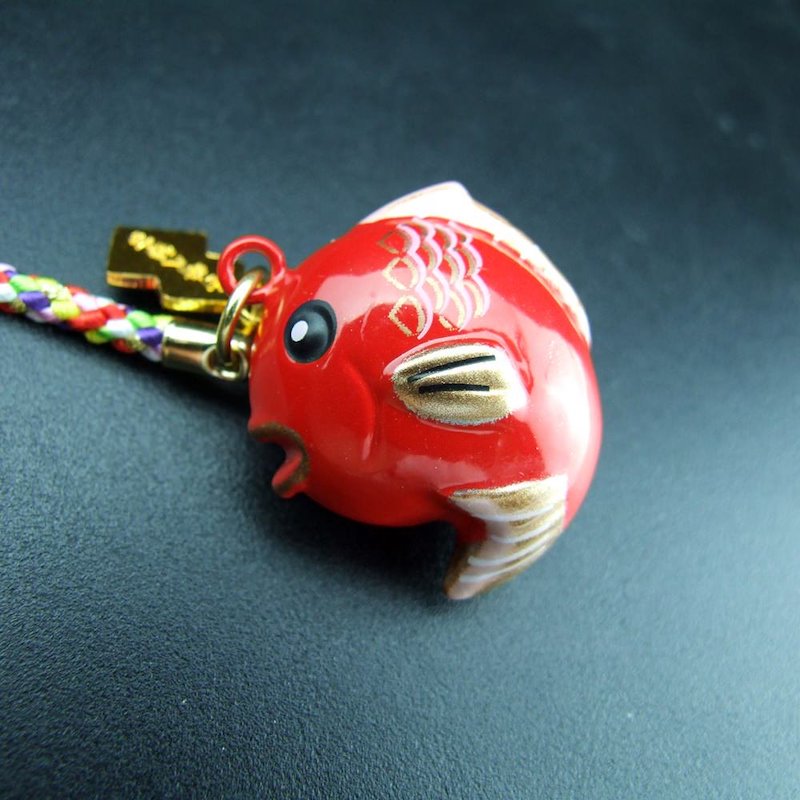 心願成就 鯛鈴お守り 根付タイプ｜白崎八幡宮