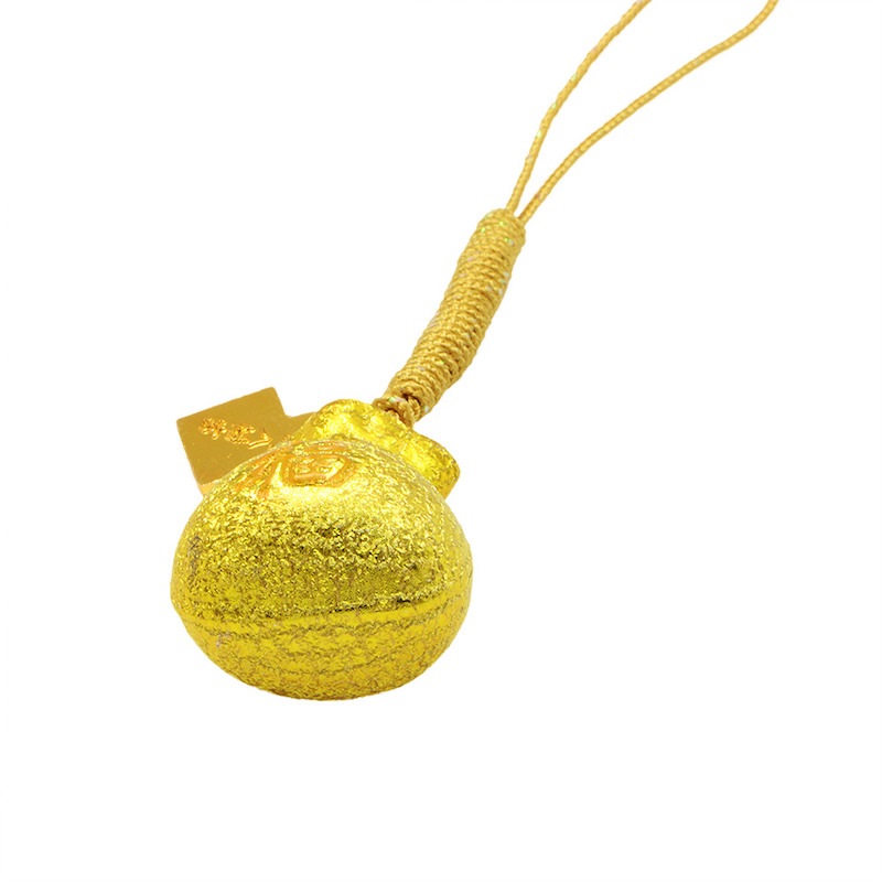 金運を呼び寄せる 黄金巾着水琴鈴のお守り｜白崎八幡宮