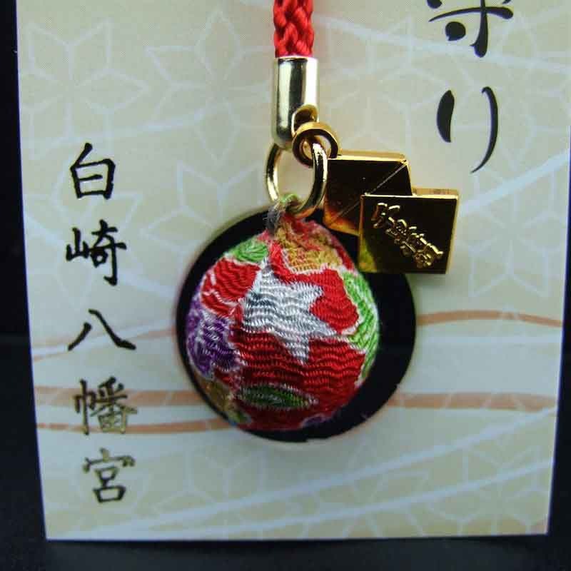 開運招福 ちりめん福鈴守り 赤 根付タイプ　神社で祈願・祓い清め済み　癒し/水琴窟の音色