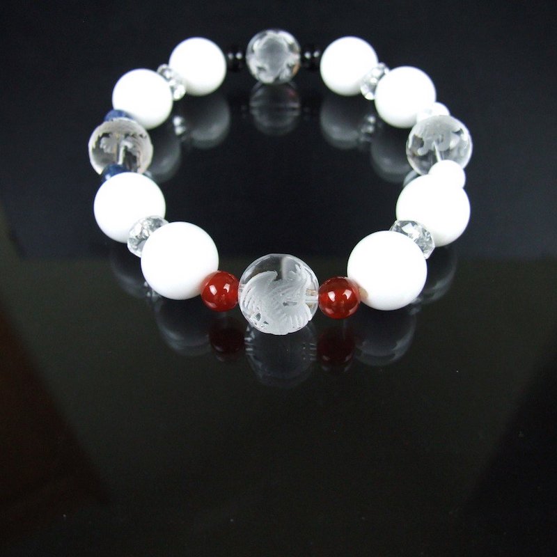 開運・風水四神獣【ホワイトオニキス】 メンズ/パワーストーン