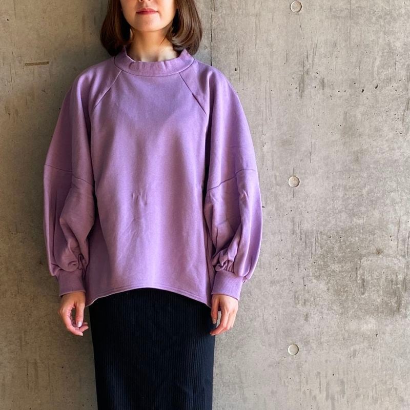 FRNCH TERRY ボリュームスリーブ　裏毛プルオーバー