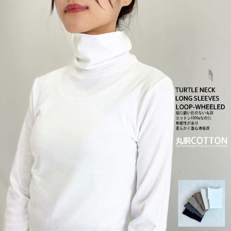 丸胴フライスタートルネック長袖