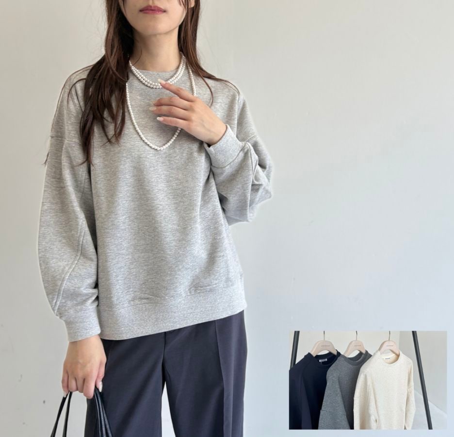 French Terry 30/10 袖カーブ切替トレーナー