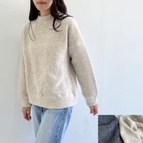 シープパイル　カーブ袖コンパクトプルオーバー