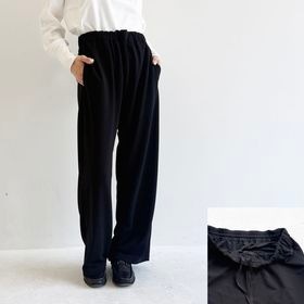 ゼロ-グポンチ＿ウエストゴム&紐ストレートパンツ