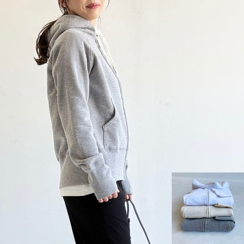 ヴィンテージ機吊り裏パイル地＿ジップアップパーカー