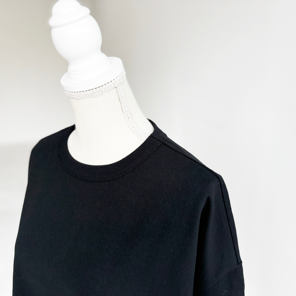 USAコットン　ワイドシルエット長袖 裾スリット プルオーバー