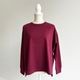 USAコットン　ワイドシルエット長袖 裾スリット プルオーバー