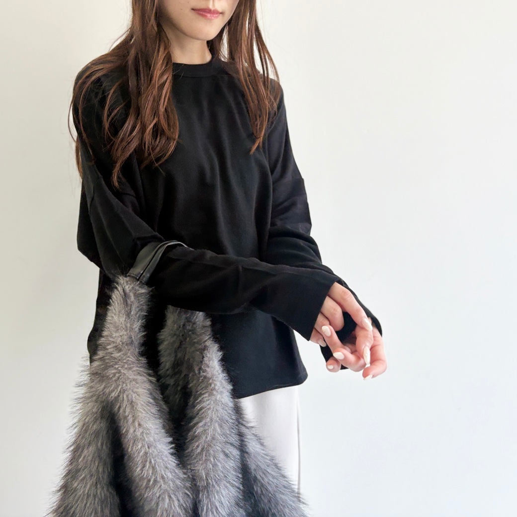 French Terry ガーゼ ドルマンスリーブ プルオーバー