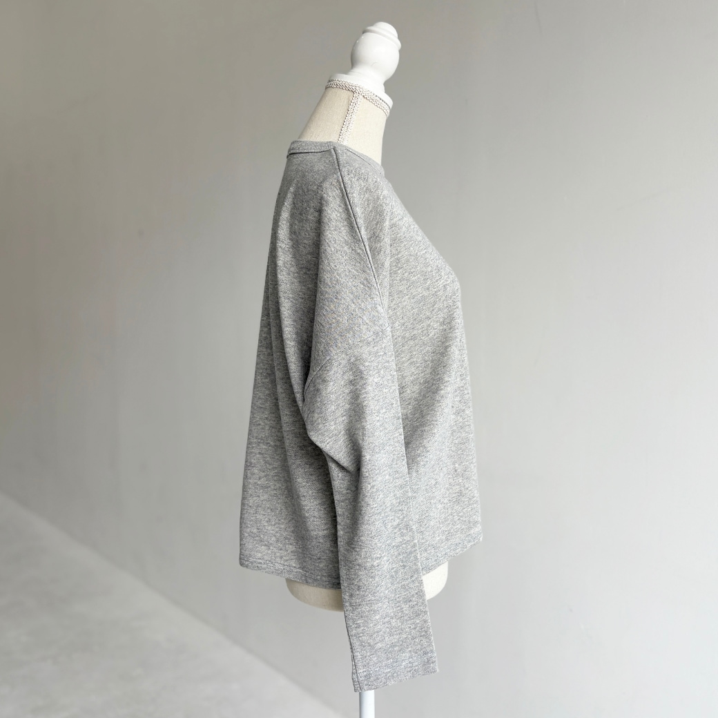 French Terry ガーゼ ドルマンスリーブ プルオーバー＿着心地