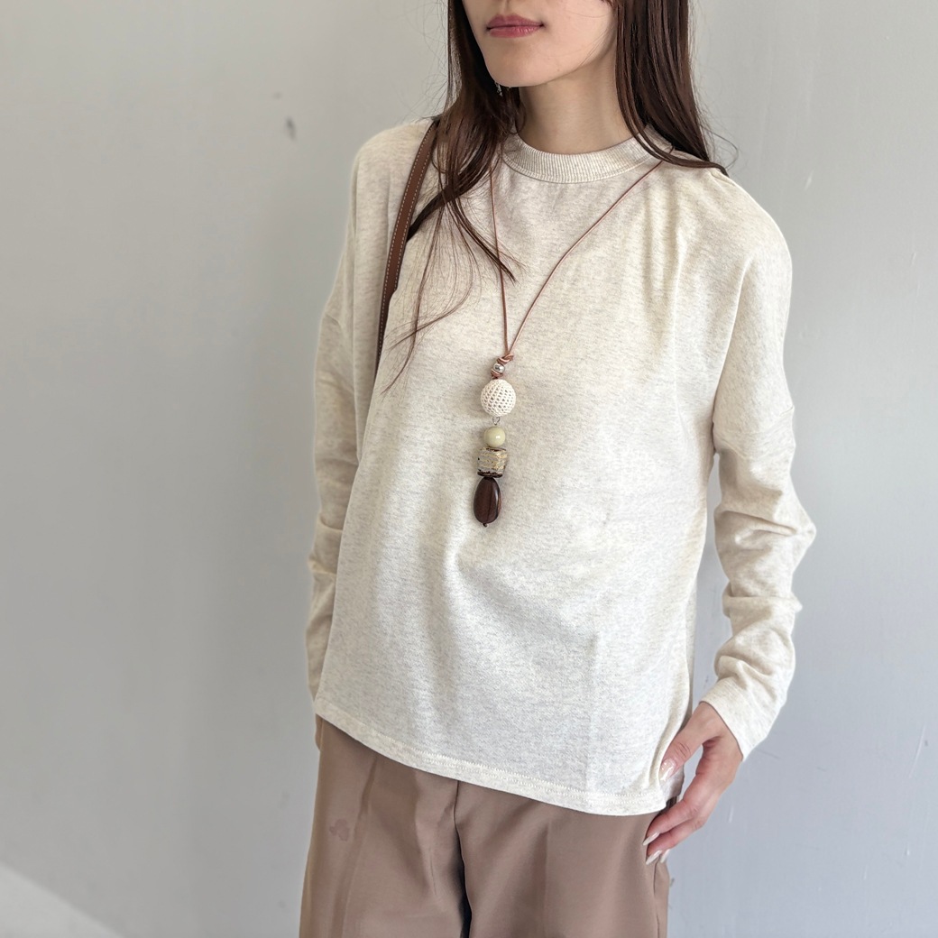 French Terry ガーゼ ドルマンスリーブ プルオーバー