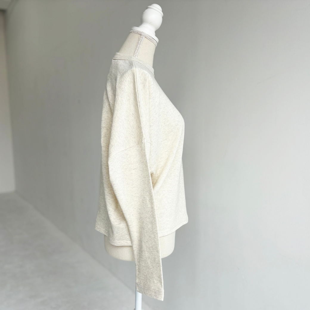 French Terry ガーゼ ドルマンスリーブ プルオーバー