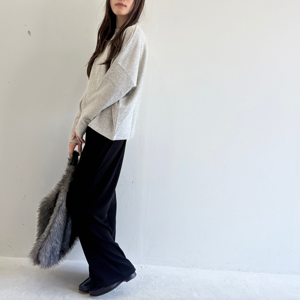 French Terry ガーゼ ドルマンスリーブ プルオーバー