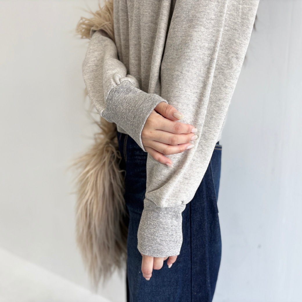 French Terry リヨセル混 ショートレングス プルオーバー