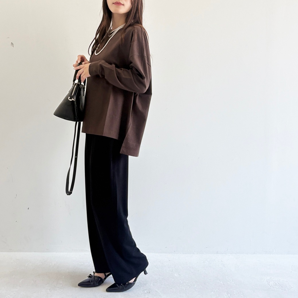 ゼロ-グポンチ＿ウエストゴム&紐ストレートパンツ