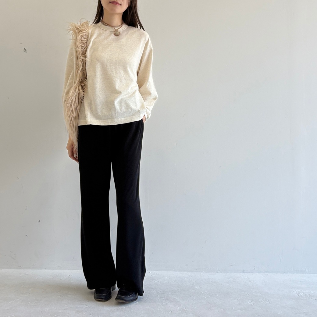 ゼロ-グポンチ＿ウエストゴム&紐ストレートパンツ