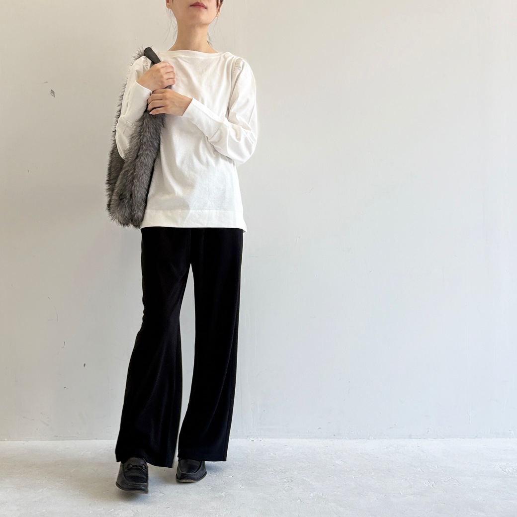 ゼロ-グポンチ＿ウエストゴム&紐ストレートパンツ