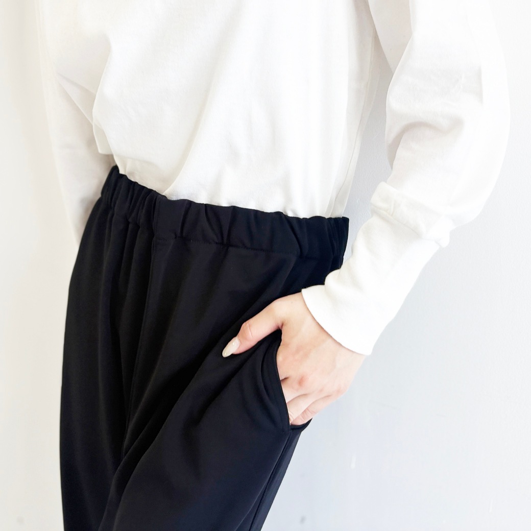 ゼロ-グポンチ＿ウエストゴム&紐ストレートパンツ