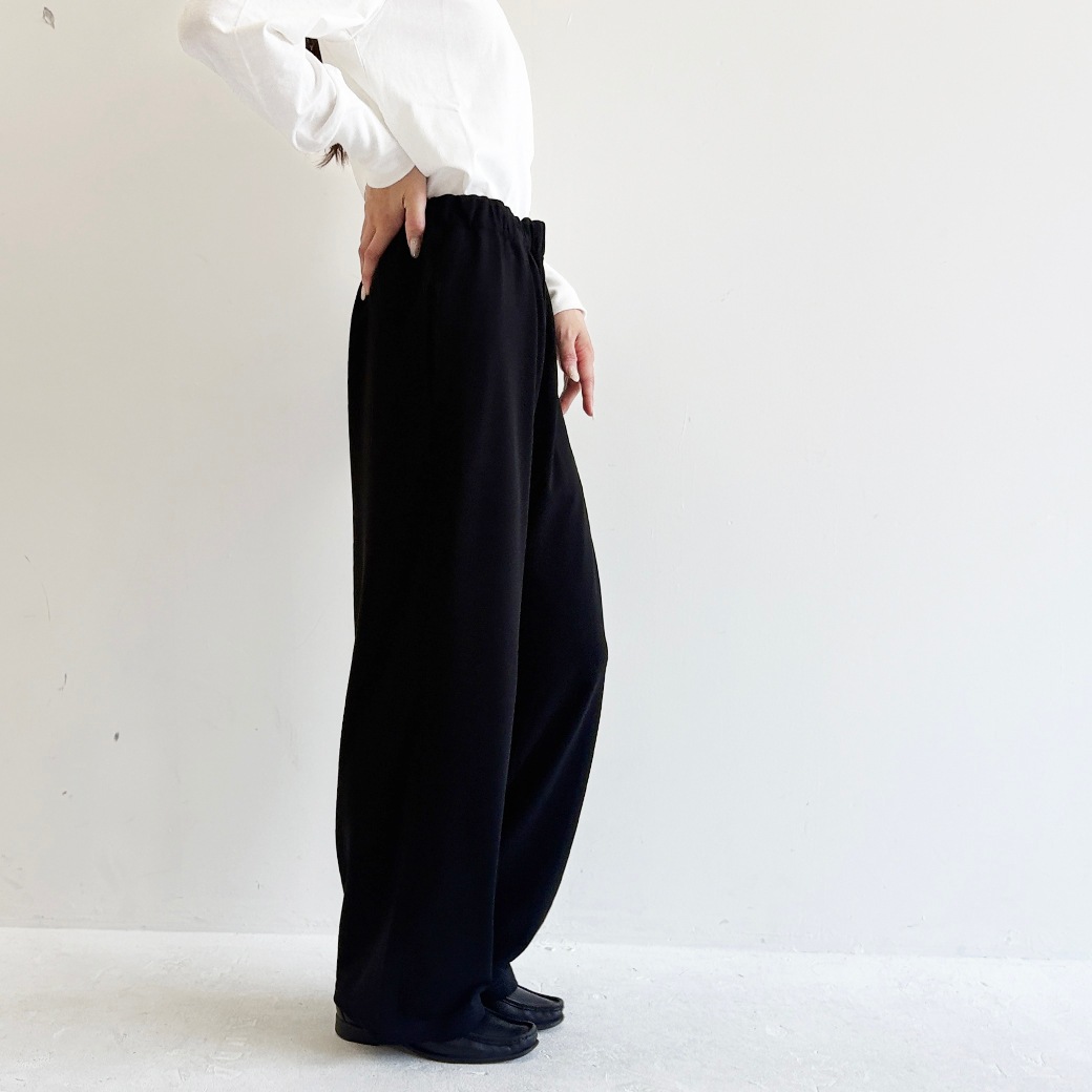 ゼロ-グポンチ＿ウエストゴム&紐ストレートパンツ