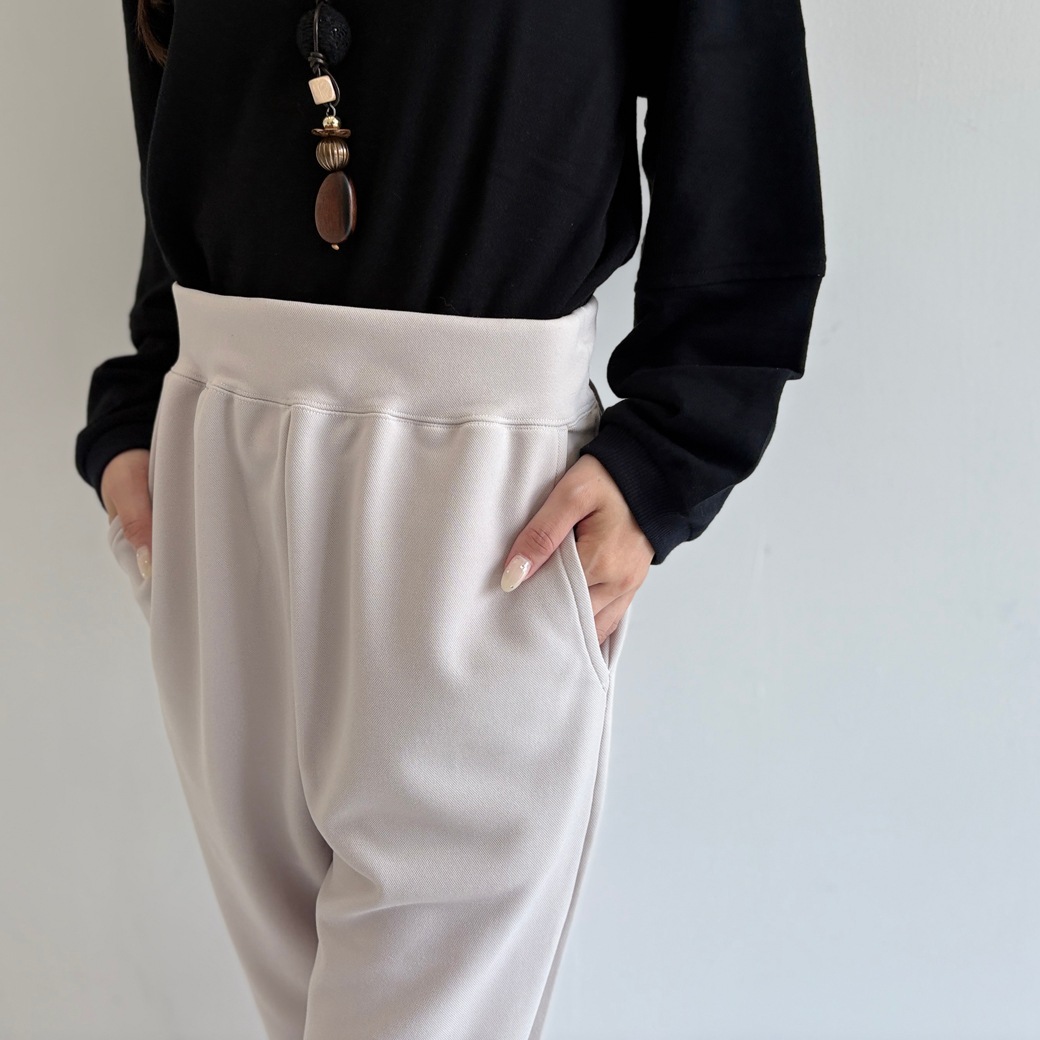 2重織ストレッチジャージ＿テイパードパンツ【セットアップ対応】