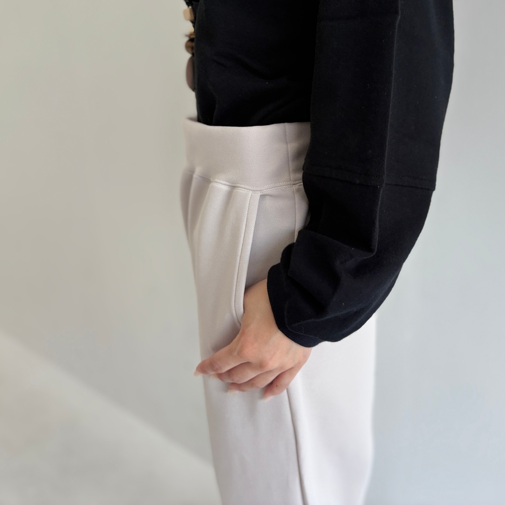 2重織ストレッチジャージ＿テイパードパンツ【セットアップ対応】